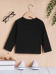 Baby Boy Cartoon Graphic Tee - Black - View 2