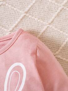 Baby Girl 2pcs Cartoon Graphic Tee - Multicolor - View 4