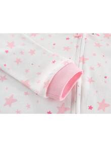 3 piezas de monos de manga larga con estampado de dibujos animados para bebé niña de 0 a 12 meses, ropa de bebé recién nacido suave para otoño e invierno - Rosa - Ver 4