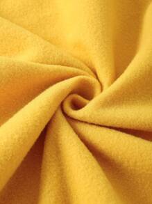 SHEIN EZwear Chất rắn Lót nhiệt Áo nỉ - Màu vàng - Xem 3