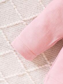 Baby Girl 2pcs Cartoon Graphic Tee - Multicolor - View 5