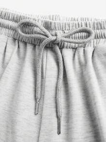 SHEIN Essnce 2pcs Drawstring Waist Track Shorts - Multicolor - View 5