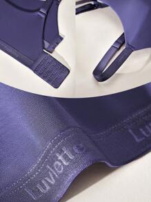 LUVLETTE Plus Natural Wireless Modal Silk Bralette 文胸 - 藍色 - 查看 9