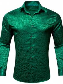 Camisas de talla grande para hombre - Verde - Ver 3