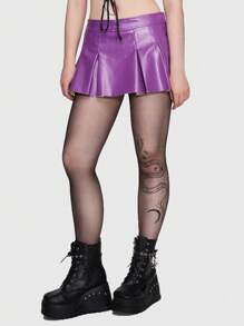 ROMWE Goth 1pair Women Snake Pattern Tights - Black - View 3