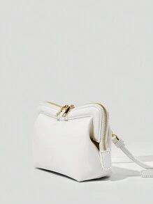 BizChic 迷你斜挎包素色簡約風格 - 白色 - 查看 9