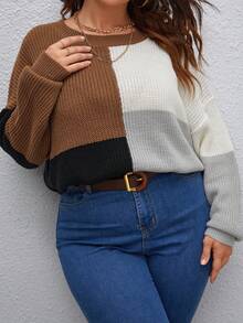 SHEIN CURVE+ Áo len Plus Size - Nhiều màu - Xem 5