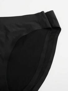 5 条装无缝内裤套装 黑色内衣黑色内裤 - 黑色 - 查看 4