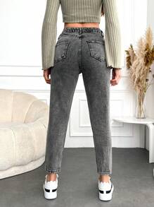 RueChic Jeansy typu mom fit z wysokim stanem i swobodnym krojem