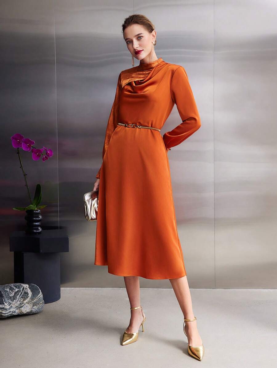 MOTF PREMIUM 垂墜旗袍風格洋裝不附腰帶