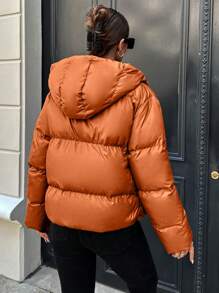 RueChic Abrigo acolchado con cremallera - Amarillo Mostaza - Ver 2