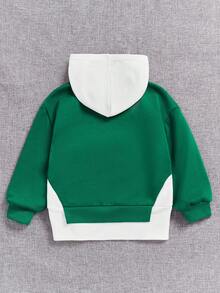 SHEIN 男童字母图案撞色卫衣 - 彩色 - 查看 2