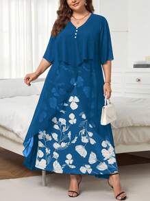 SHEIN Clasi 加大洋裝 - 寶藍色 - 查看 1