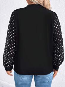 SHEIN Clasi 加大襯衫 - 黑色 - 查看 2