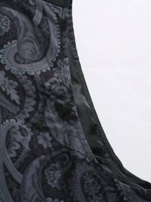 Manfinity AFTRDRK Nam Plus In hoa Paisley Áo gi lê Không có áo sơ mi - màu đen - Xem 5