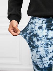 SHEIN 女大童素色套頭衫&紮染緊身打底褲 - 彩色 - 查看 7