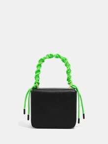 SHEIN ICON Bolso de mano mini de moda simple PU - Negro - Ver 7