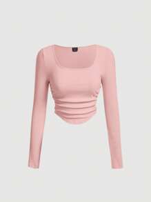 SHEIN MOD 女士T恤 - 粉色 - 查看 1