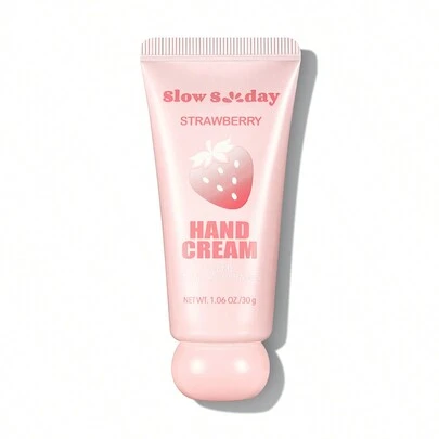 Slow Sunday Strawberry Hand Cream, Fragrant, For Dry Hands,Hand Care Cream, Moisturizing,Moisturizing, Soothing Skin, Deep Nourishment, Travel Size, With Multiple Plant Oils, Natural Moisturizing, Suitable For Summer, Y2K, Ideal For Party