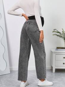 SHEIN Maternidad Jeans de pierna ancha