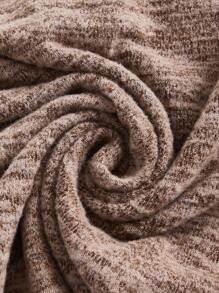 Sweetina Lettuce Trim Asymmetrical Hem Skirt - Mocha Brown - View 8