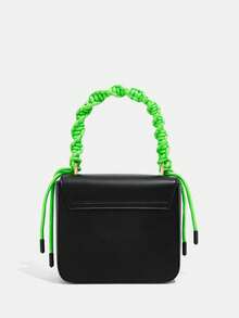 SHEIN ICON Bolso de mano mini de moda simple PU - Negro - Ver 6