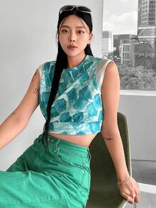 SHEINNeu In Toàn bộ Crop Tank Top - Nhiều màu - Xem 6