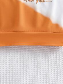 SHEIN 女童豹纹卡通图案插肩袖卫衣 - 咖啡棕 - 查看 6