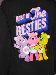 SHEIN X Care Bears 男大童標語和卡通圖案T恤