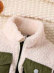 Đứa bé trai Hai âm Túi có nắp Áo Teddy Jackets - Nhiều màu - Xem 6