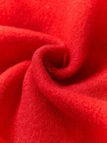 Baby Girl Floral & Letter Graphic Thermal Lined Sweatshirt - Red - View 4