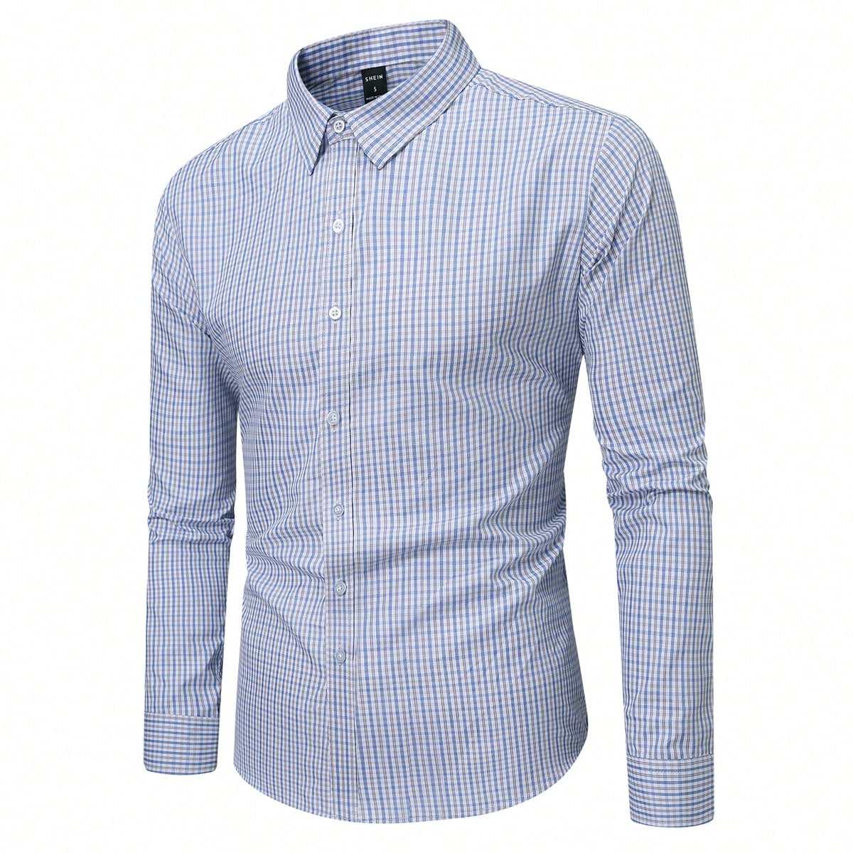 Camisa formal de manga larga con estampado a cuadros para hombres, para esposo, trabajo, camisas de vestir casuales para hombres, camisas a cuadros pa