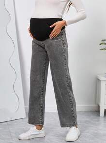 SHEIN Maternidad Jeans de pierna ancha