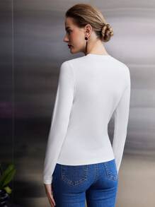 MOTF PREMIUM 花朵刺繡上衣 - 白色 - 查看 9