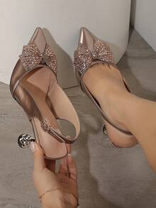 أحذية كعب عالي بأصبع مدبب للنساء، كعب رفيع عصري مز...