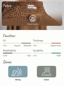 In My Nature 素色拉鏈開襟戶外搖粒絨夾克 - 咖啡棕 - 查看 4