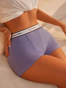 3入組腰部字母條帶平角褲