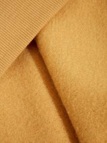 SHEIN EZwear Hơn In mặt trời Thả vai Áo nỉ - Màu vàng - Xem 6