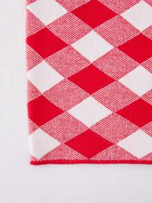 SHEIN Young Girl Argyle Pattern Patched Cardigan - Multicolor - View 5