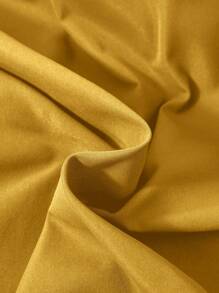 SHEIN Tween Boy Letter Graphic Half Zip Hooded Jacket,In Fall/Winter - Yellow - View 5