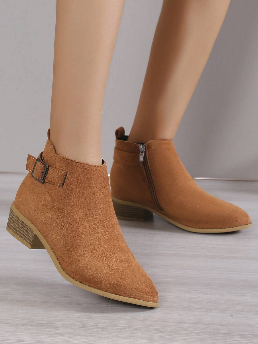 Botas de moda de mujeres - Marrón - Ver 1