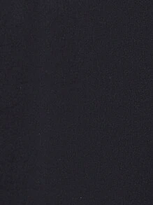 SHEIN Clasi Pearls Beaded Mock Neck Puff Sleeve Blouse - Black - View 3