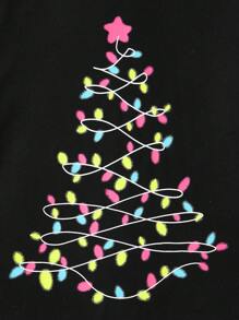 SHEIN LUNE 星星與燈光印花 T 卹