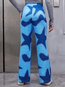 Teen Girls Star Print Flare Leg Pants - Multicolor - View 2