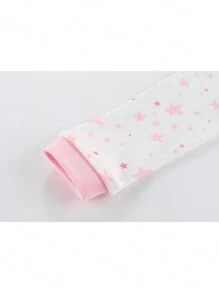 3 piezas de monos de manga larga con estampado de dibujos animados para bebé niña de 0 a 12 meses, ropa de bebé recién nacido suave para otoño e invierno - Rosa - Ver 7