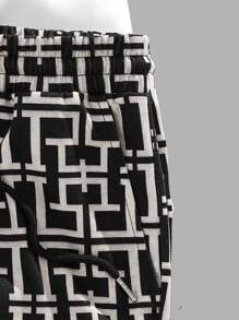 Manfinity VCAY 男士小熊印花連帽衫和褲子 - 彩色 - 查看 3