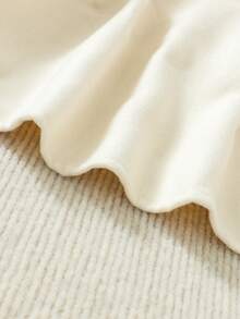 SHEIN Baby Girl Double Breasted Fold Pleated Detail Overcoat - White - View 5