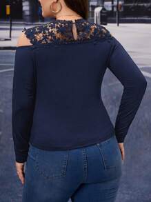 SHEIN Clasi 大碼T恤 - 藏蓝色 - 查看 2