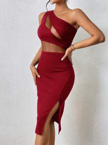 Firerie 女士連衣裙 - 酒紅色 - 查看 4