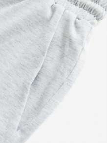 SHEIN Essnce 2pcs Drawstring Waist Track Shorts - Multicolor - View 4